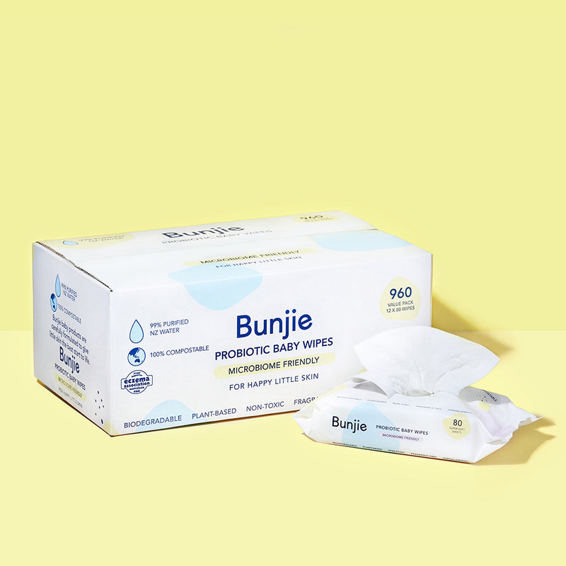 Bunjie Probiotic Baby Wipes 3 x 80 Pack main image 1